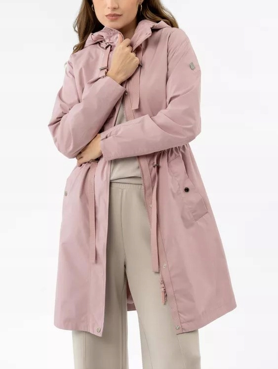 Dámský Voděodolný Kabát S Kapucí Růžový Volcano J-izra XXL