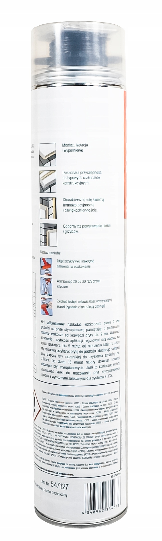 KLEJ PIANOKLEJ PIANA DO STYROPIANU STYRODURU IZOLACJI DOCIEPLEŃ EPS XPS 750 Pojemność 750 ml