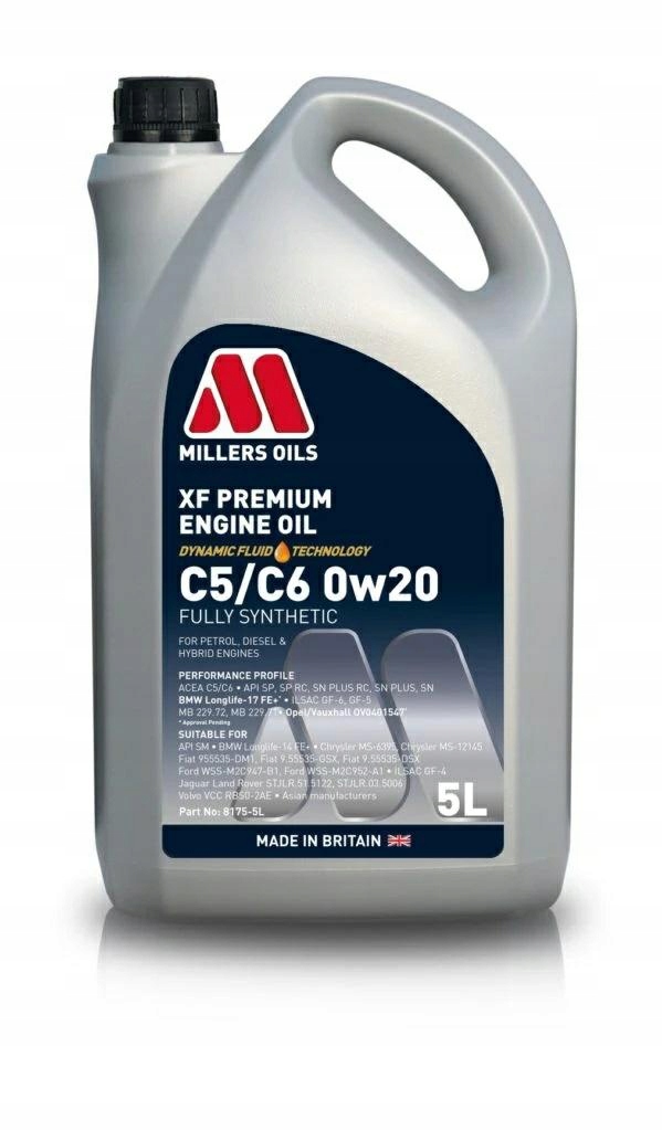 

Millers Xf Premium C5/C6 0W20 5L