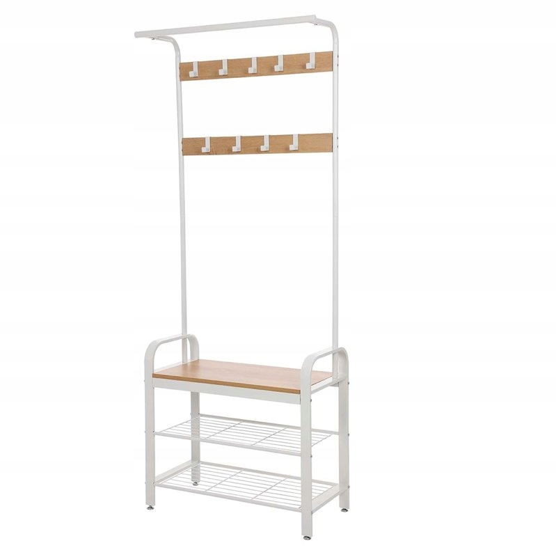 

Wieszak Stojak Na Ubrania Siedzisko 2 Półki