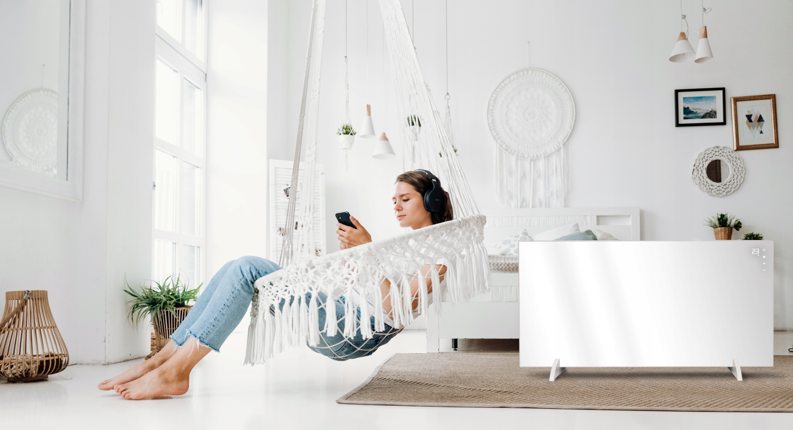 PANEL GRZEWCZY NA PODCZERWIEŃ 450W WiFi PILOT DOTYK GRZEJNIK Kod producenta LINBOX JCH-45YW