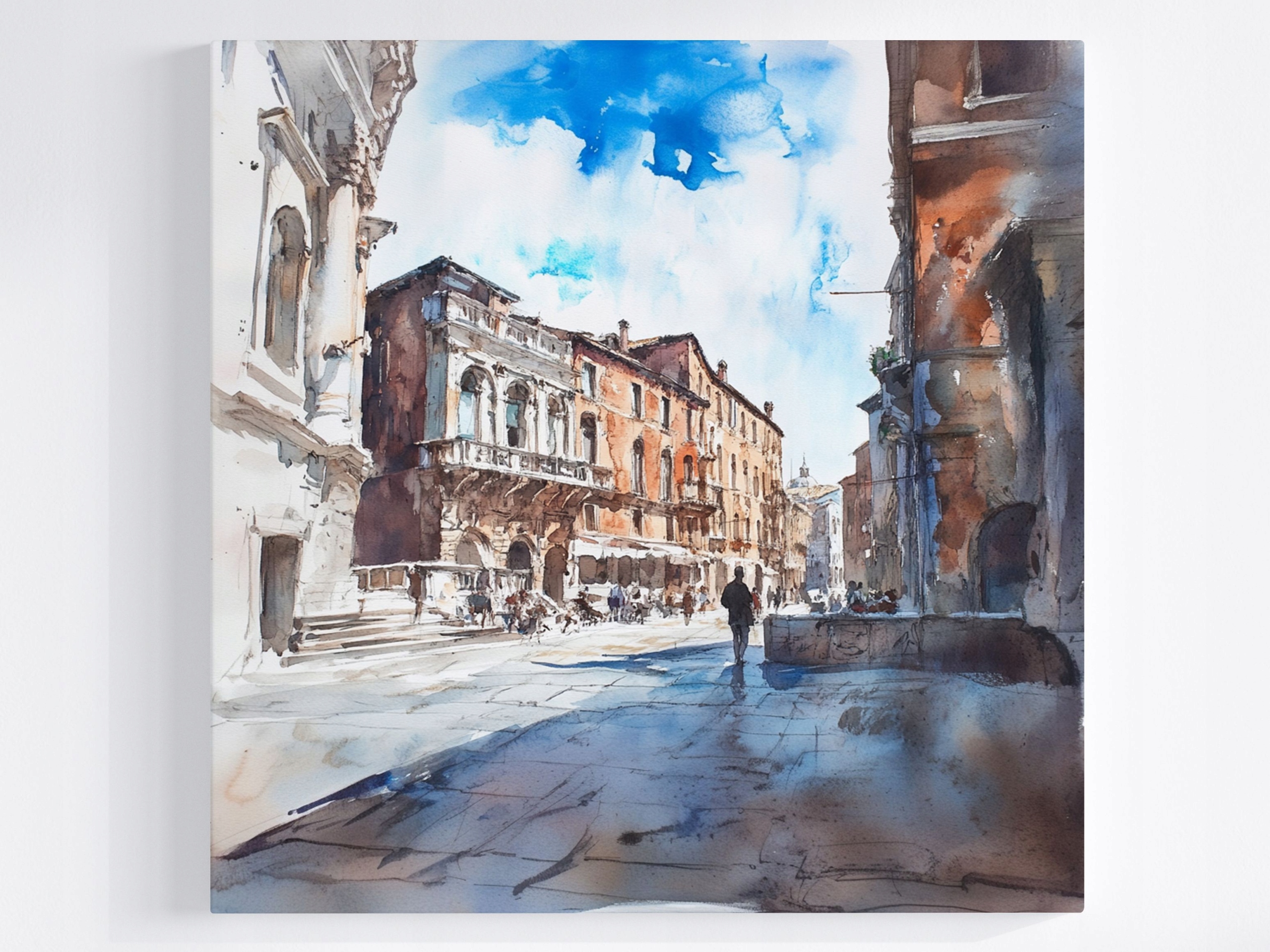 Obraz Na Plátně Canvas Město Pohled Ulice Řím Itálie Kamínky 60x60