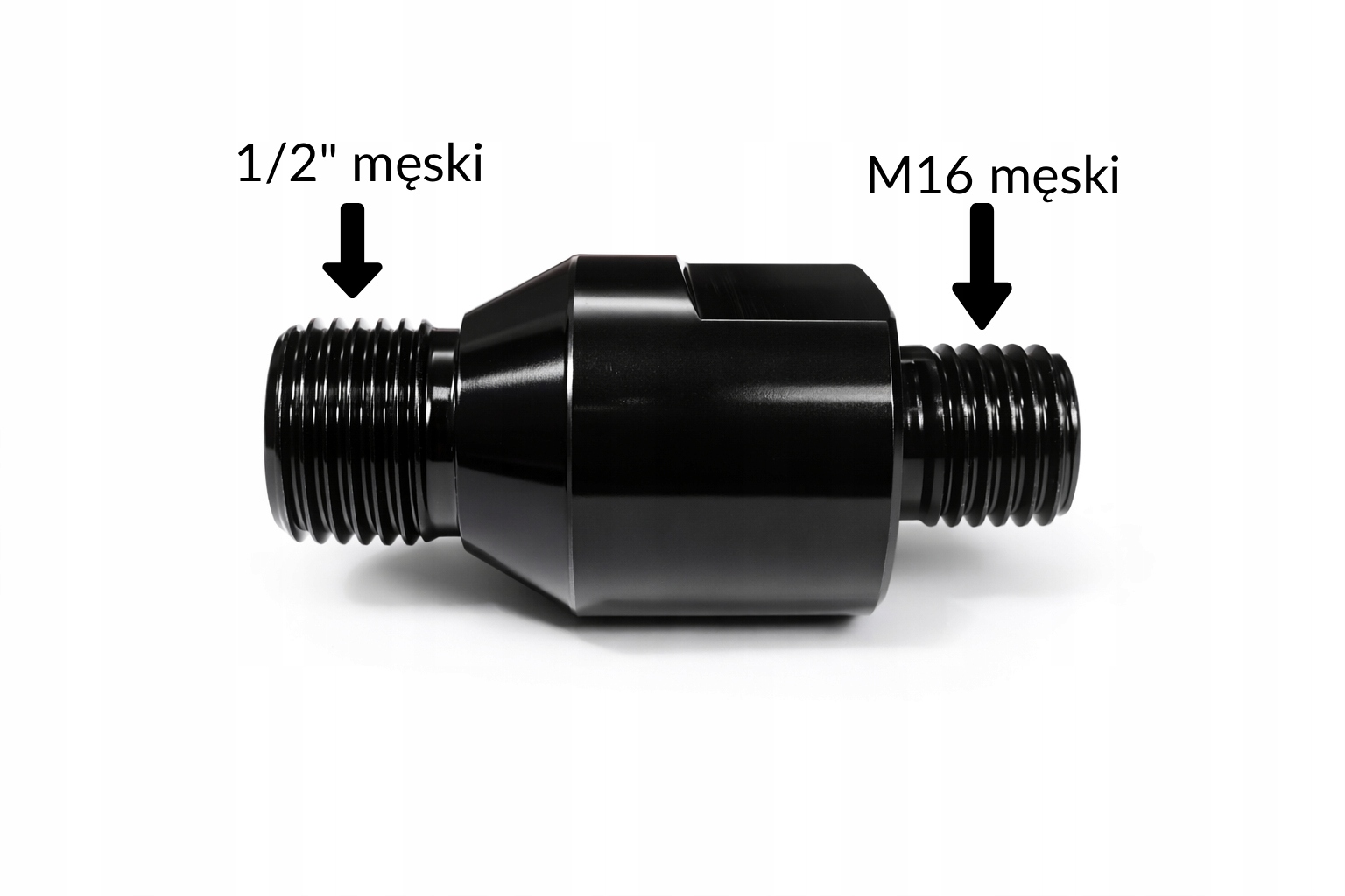 Adaptér adaptéru 1/2" samec na M16 samec Titanium