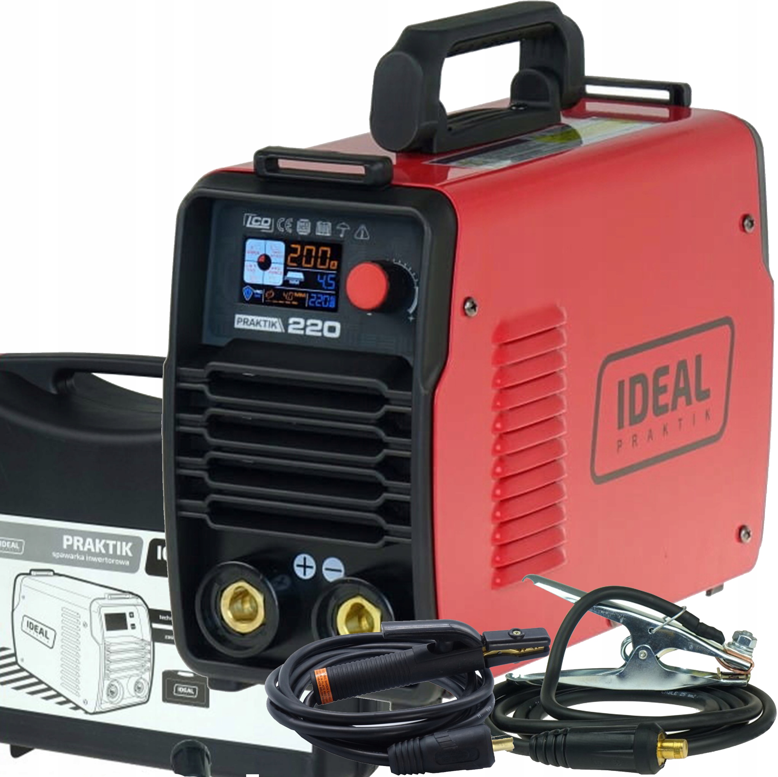 Spawarka inwertorowa Mma/tig Praktik 220 LCD Synergy 220A Vrd