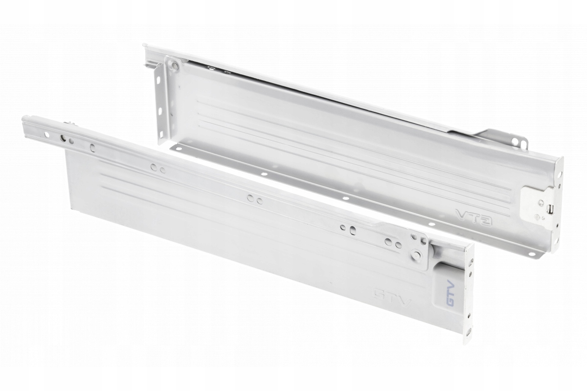 PROWADNICA ROLKOWA DO SZUFLAD METALBOX 86/400 GTV BIAŁA NISKA 25 KG