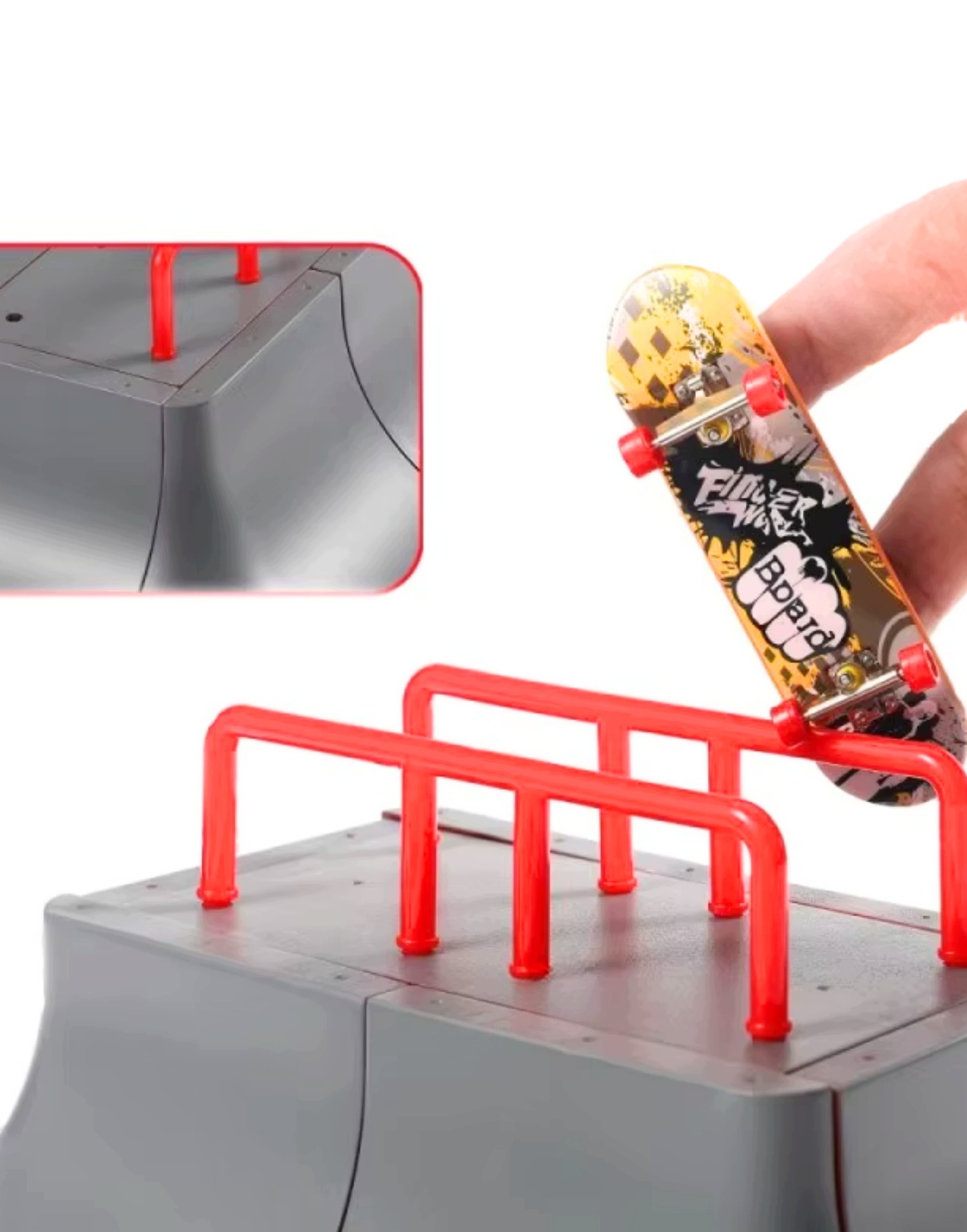 Modułowy skatepark 6w1 z fingerboardem i BMX RegMag – Sześć modułów, wiele konfiguracji