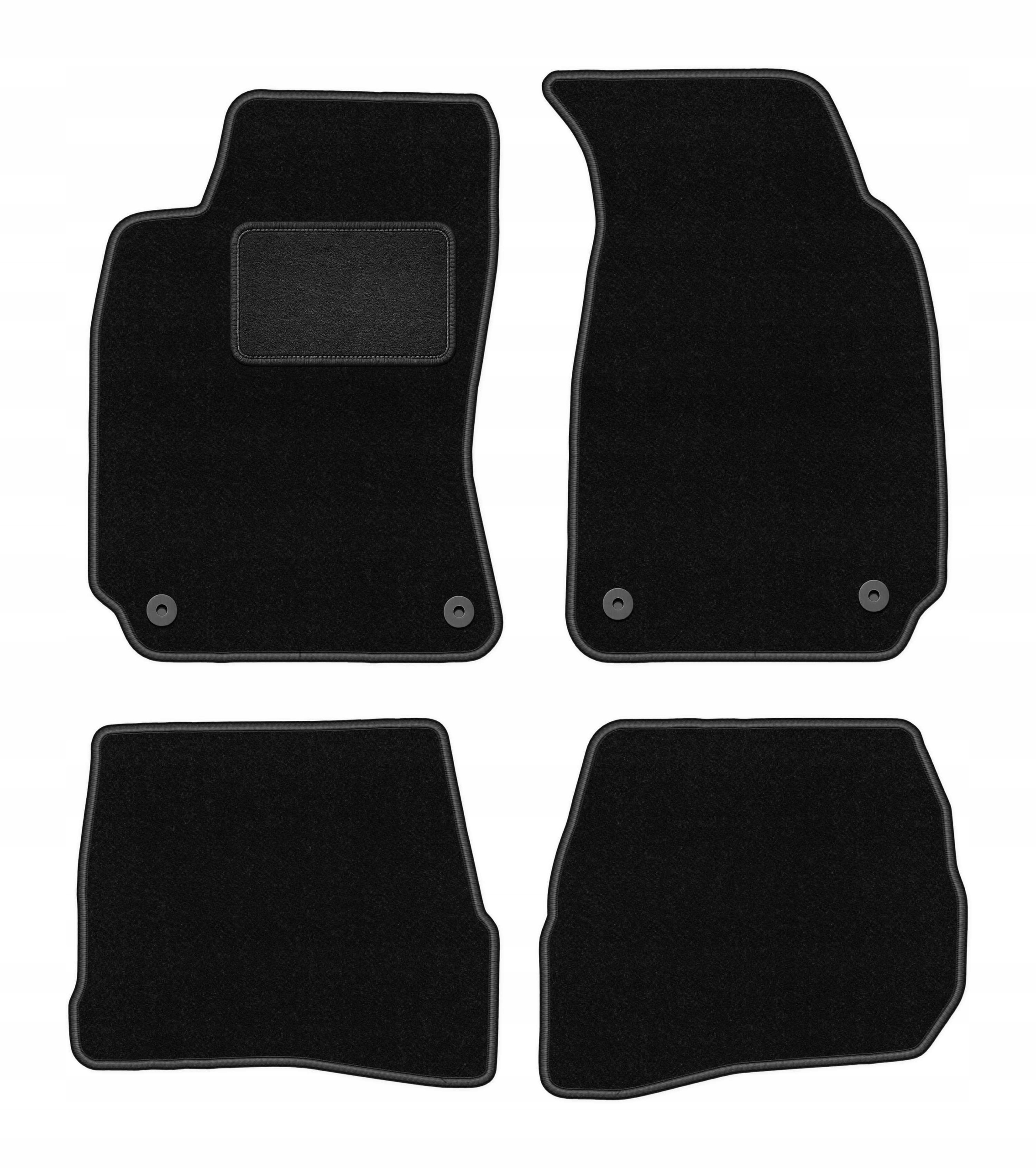 Velurové koberce pro Vw Passat B5 1996-2001 komplet Lux černé 4 ks