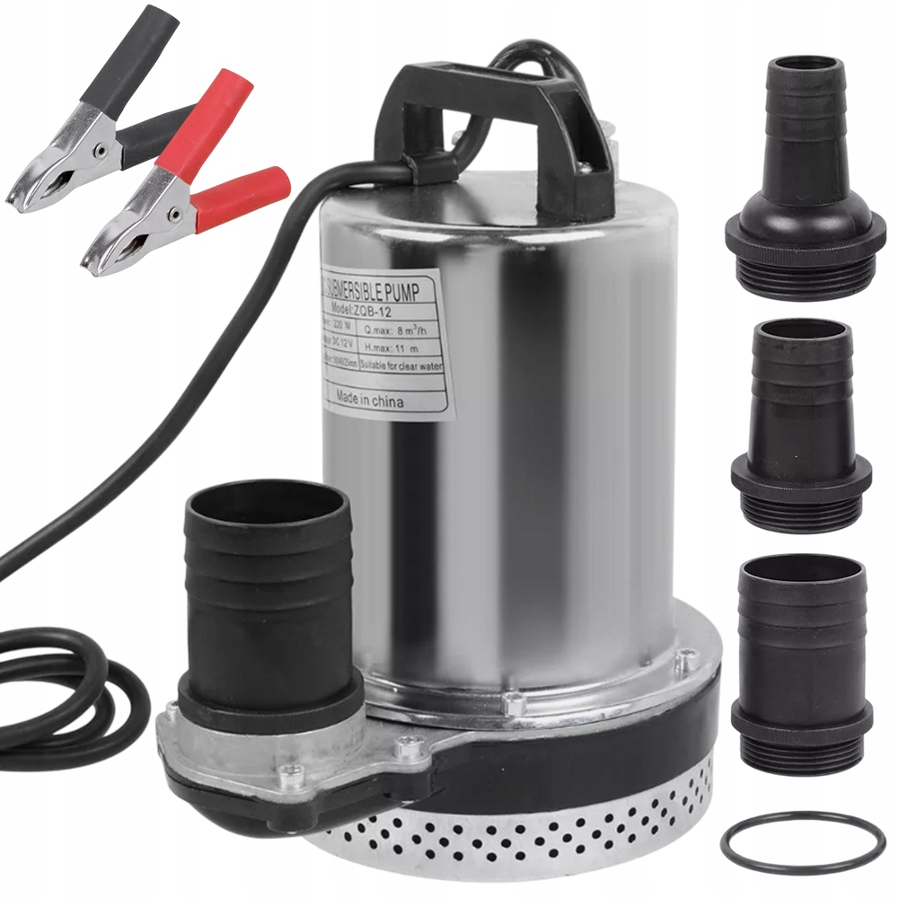 Výkonná ponorná studniční pumpa pro čistou a špinavou vodu 220 W 8000 l/h 12 V
