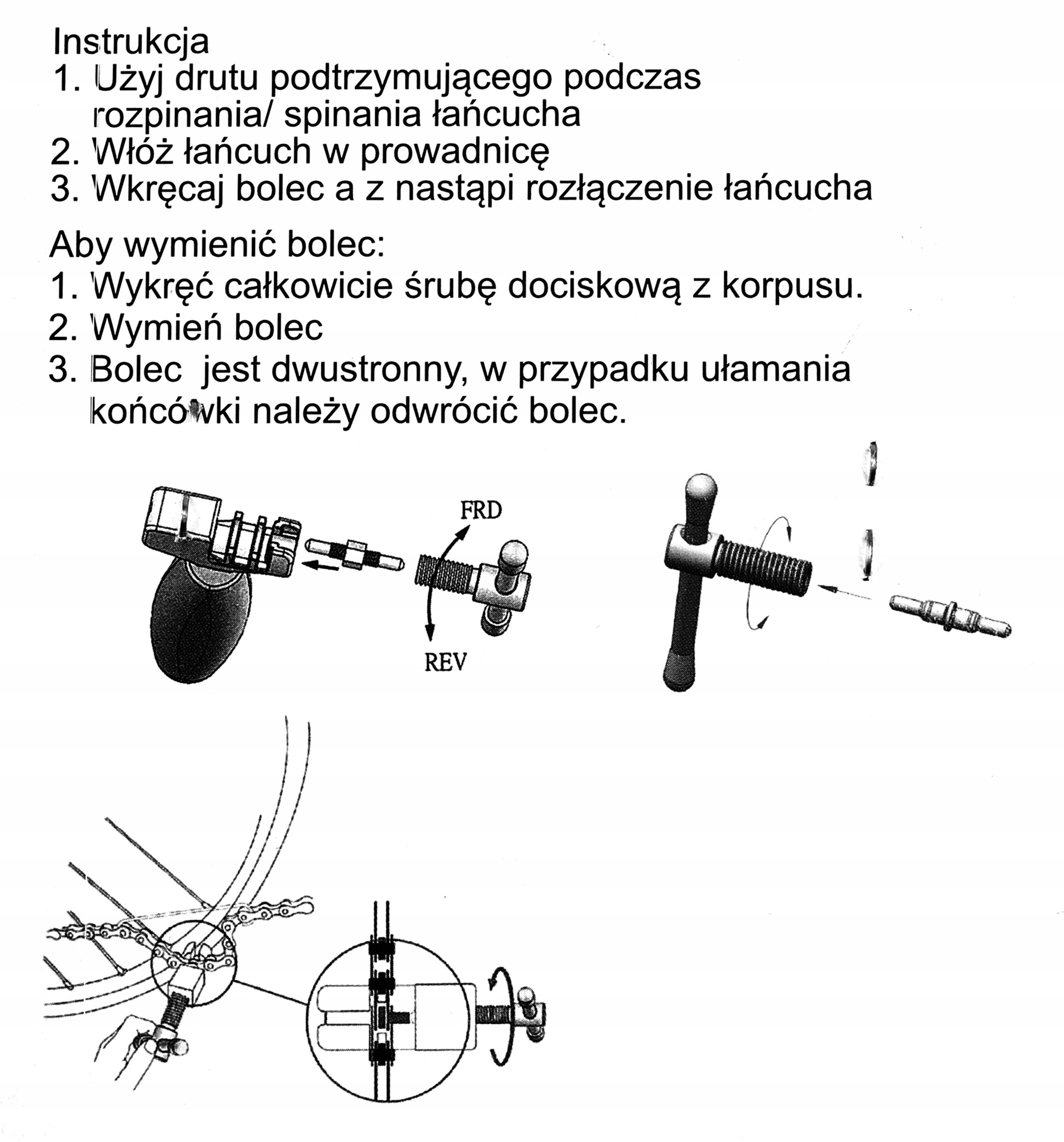 Mocny skuwacz rozkuwacz do łańcucha z uchwytem EAN 2085746015875