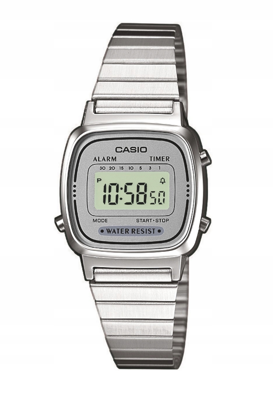 Casio dámské hodinky LA670WEA-7EF Stříbrné retro Vintage hodinky