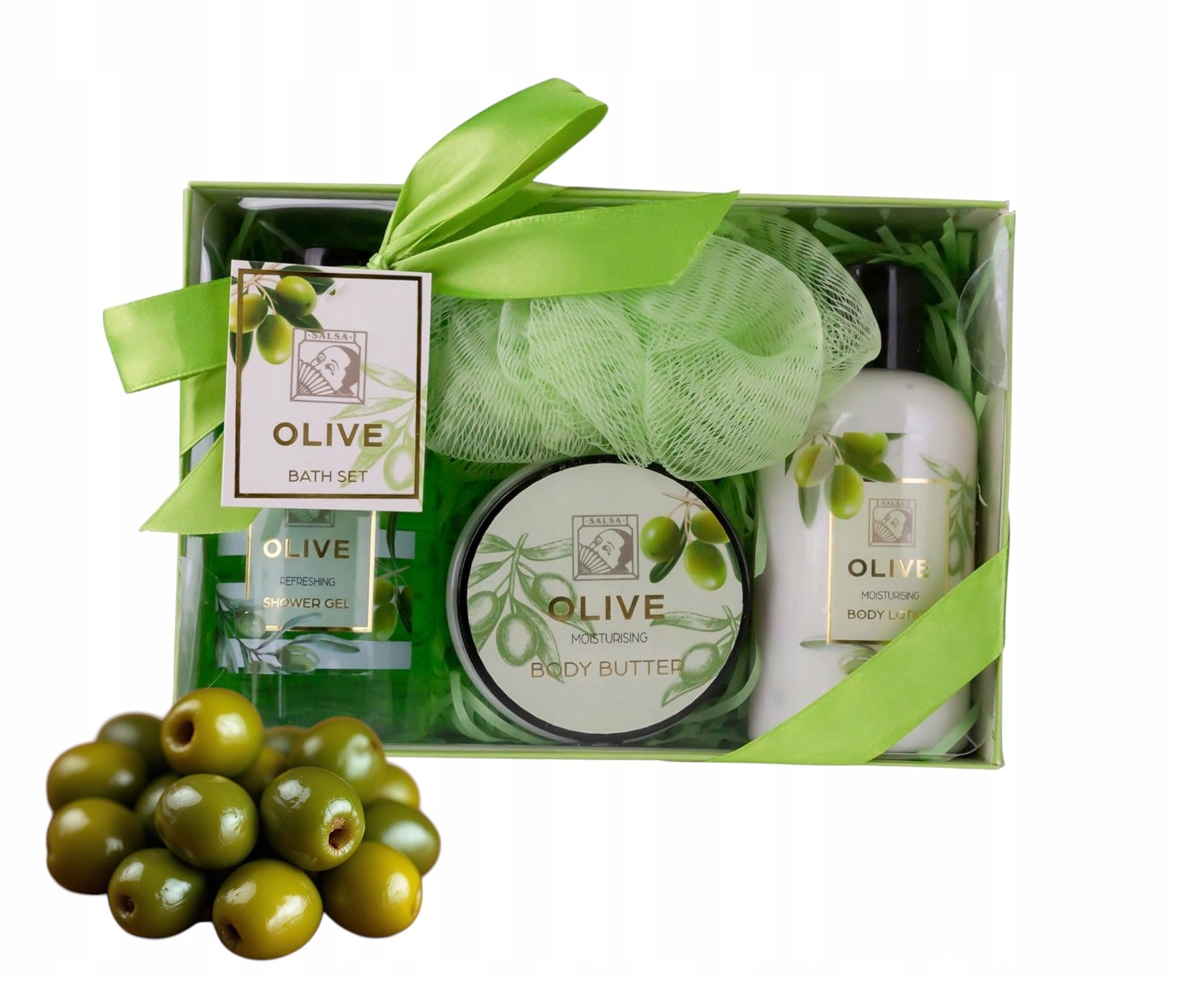 Gel Vonný Gel 100% Houbička Máslo Olivový Balzám Spa Sada Dárek