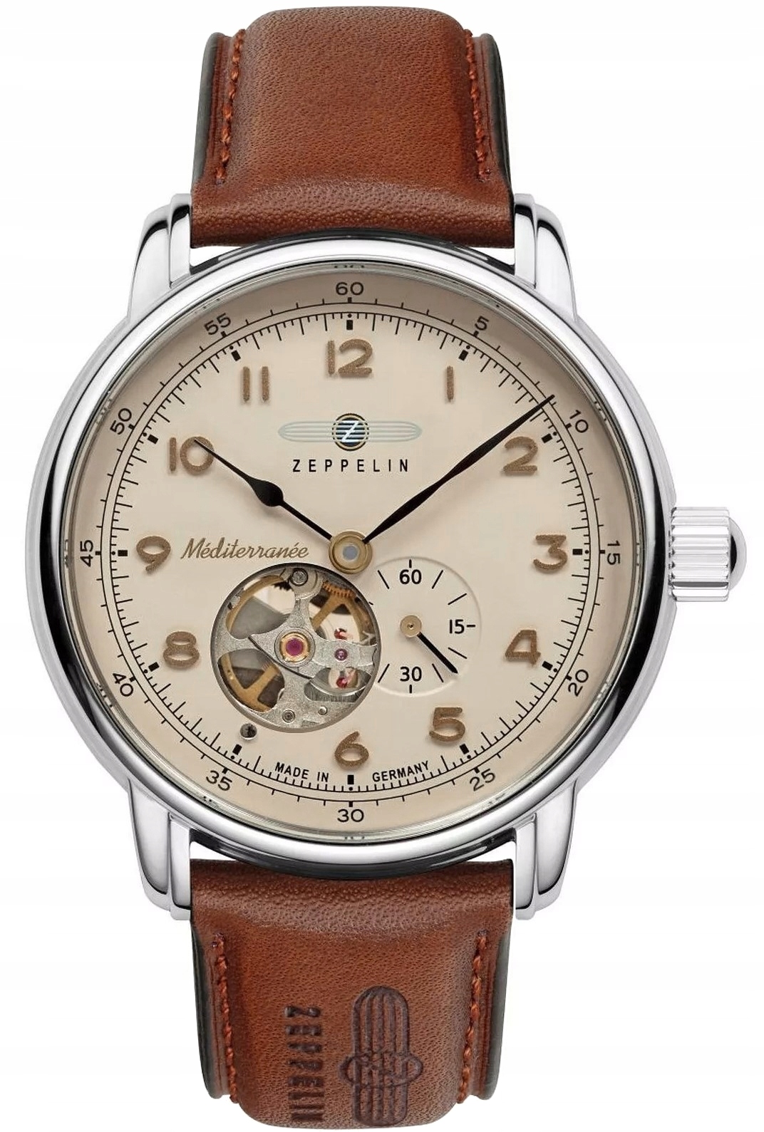 Zegarek Męski Zeppelin Mediterranee Open Heart Automatic 9666-5 Box