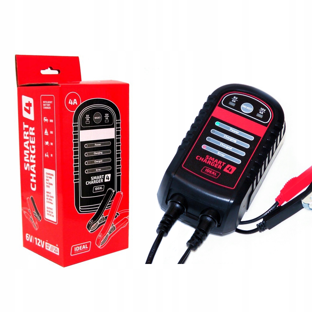 

Prostownik do żelowych, Gel, Agm 6V/12V 4A