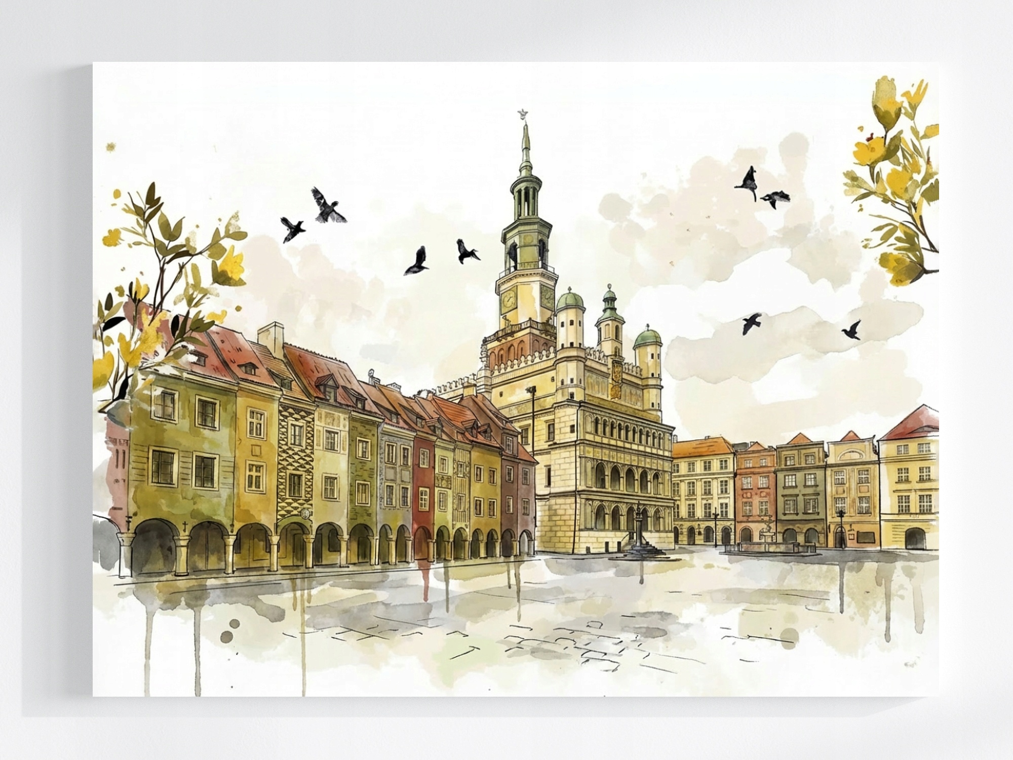 Obraz Na Plátně Canvas Polska Město Poznaň Trh Radnice Kamienice 80x60