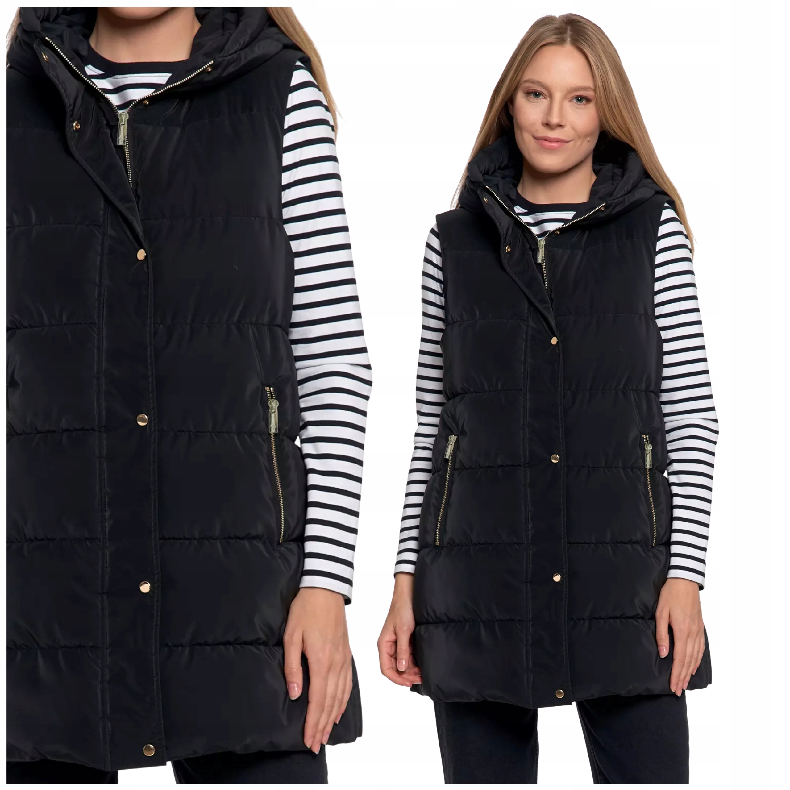 Vesta prošívaná vesta s dlouhým rukávem na podzim, teplá, Moraj S