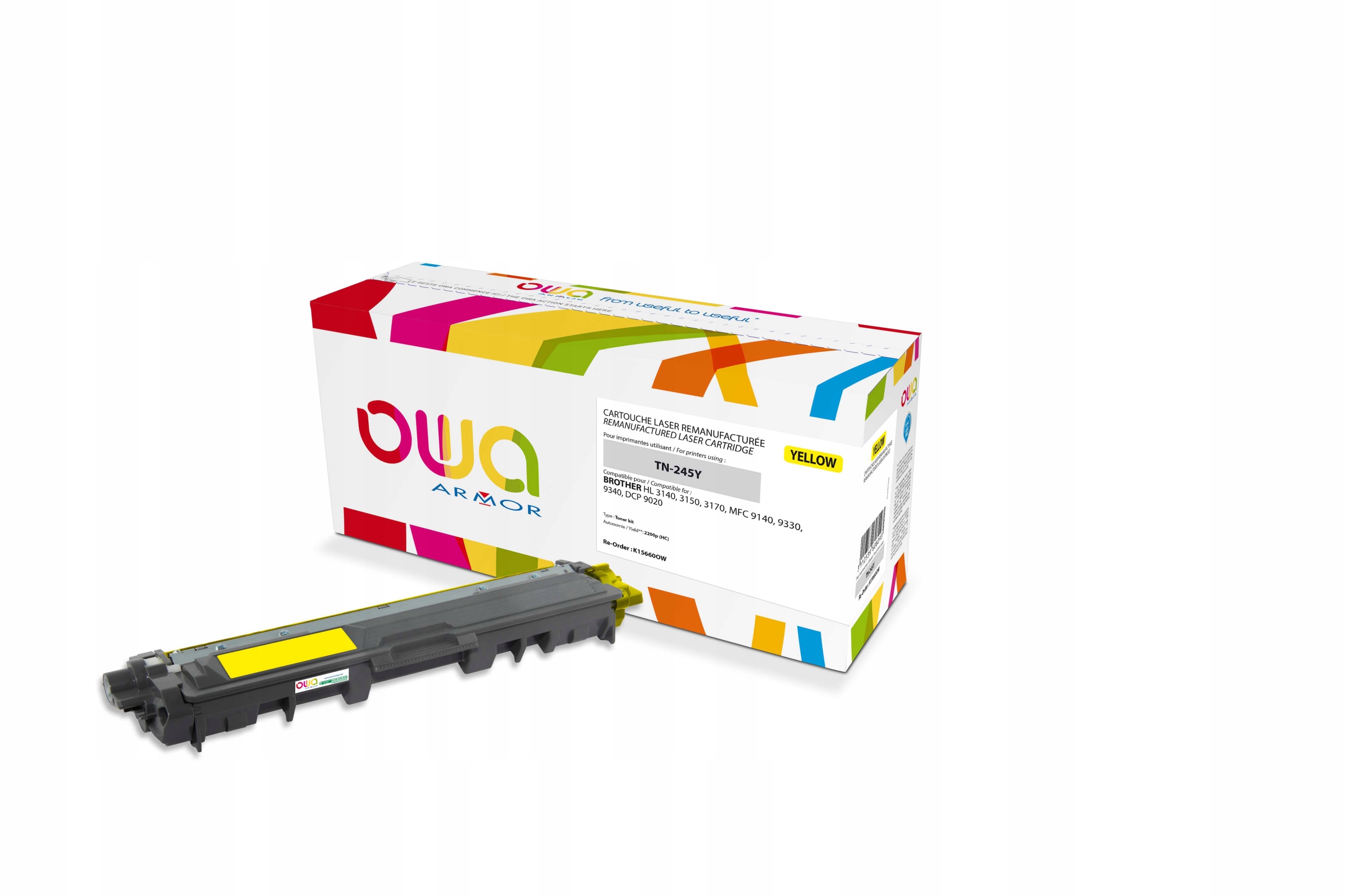 Owa Armor toner kompatibilný s Brother TN-245Y/ TN-246Y, 2200st, žltá/…
