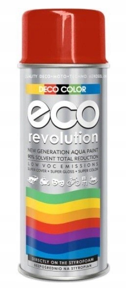 DECO ECO AKRYL WODNY 400ML CZERWONY
