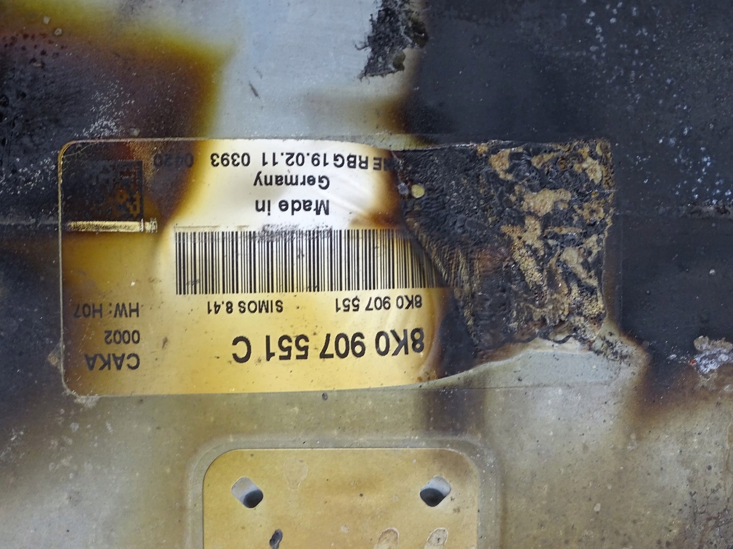 computer control unit of the engine ECU AUDI A5 8T 3.0 TFSI CAKA 8K0907551C