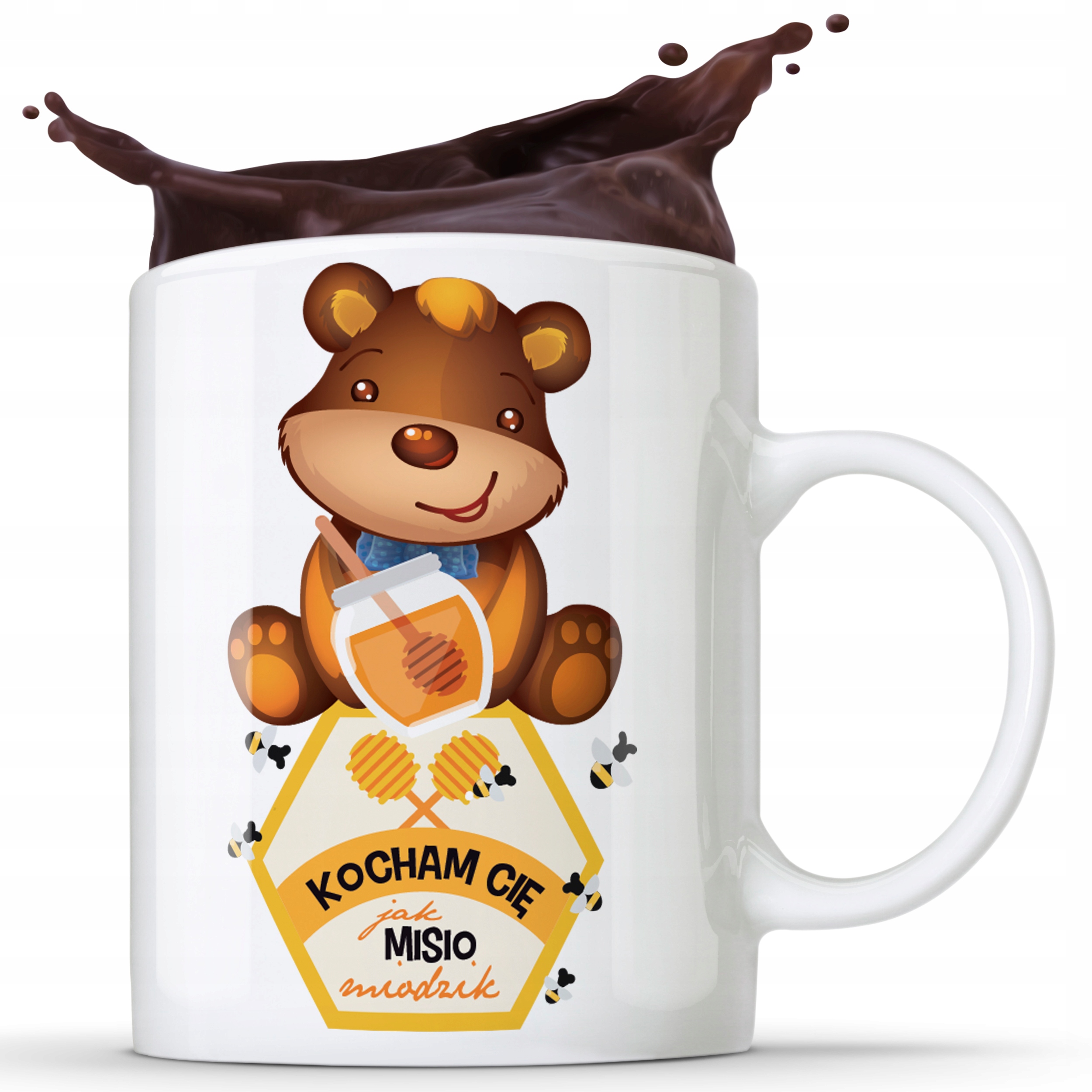 

Kubek Kocham Cię Jak Misio Miodek Słodki Kubek