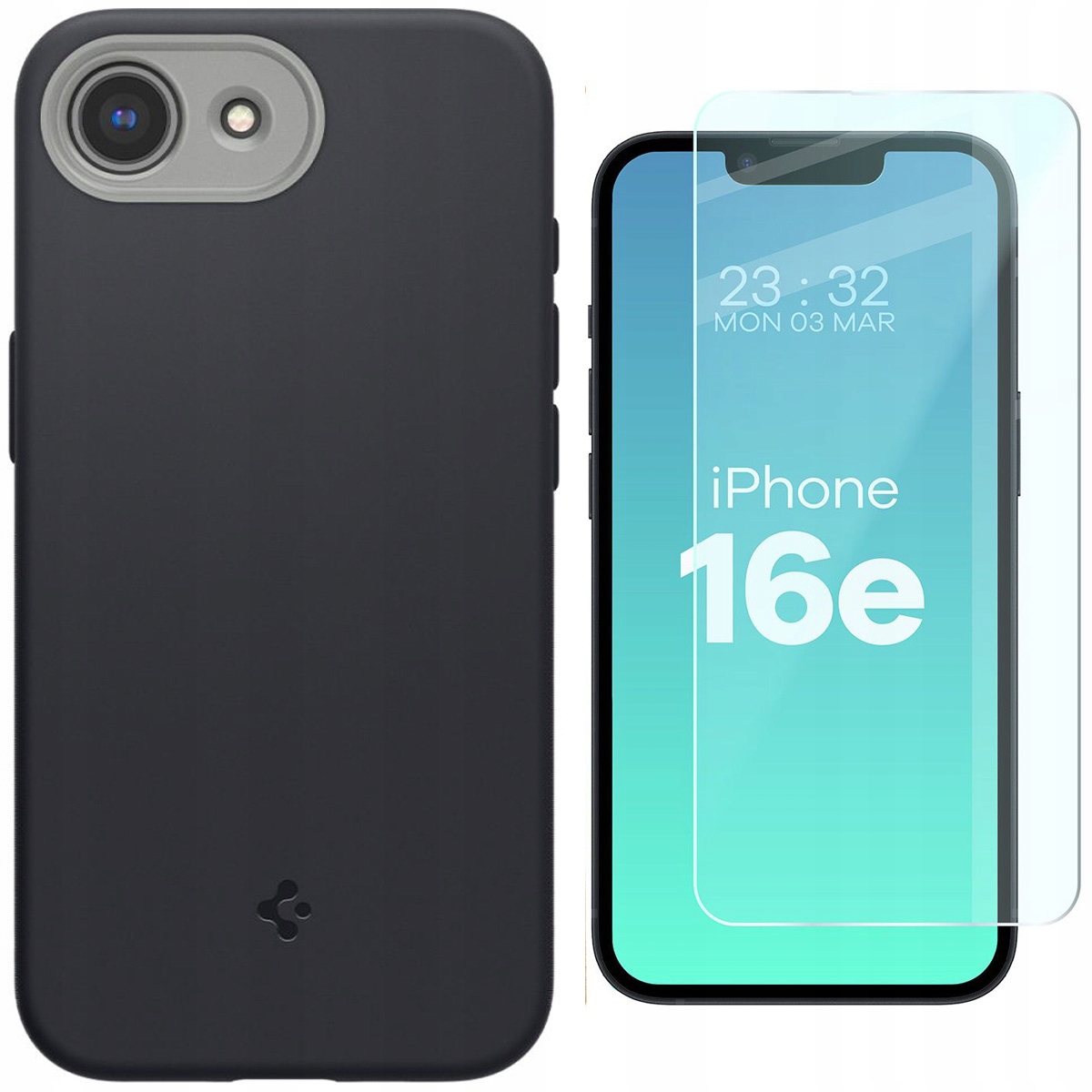 Pouzdro sklo pro iPhone 16e, Spigen Bizon, zadní kryt