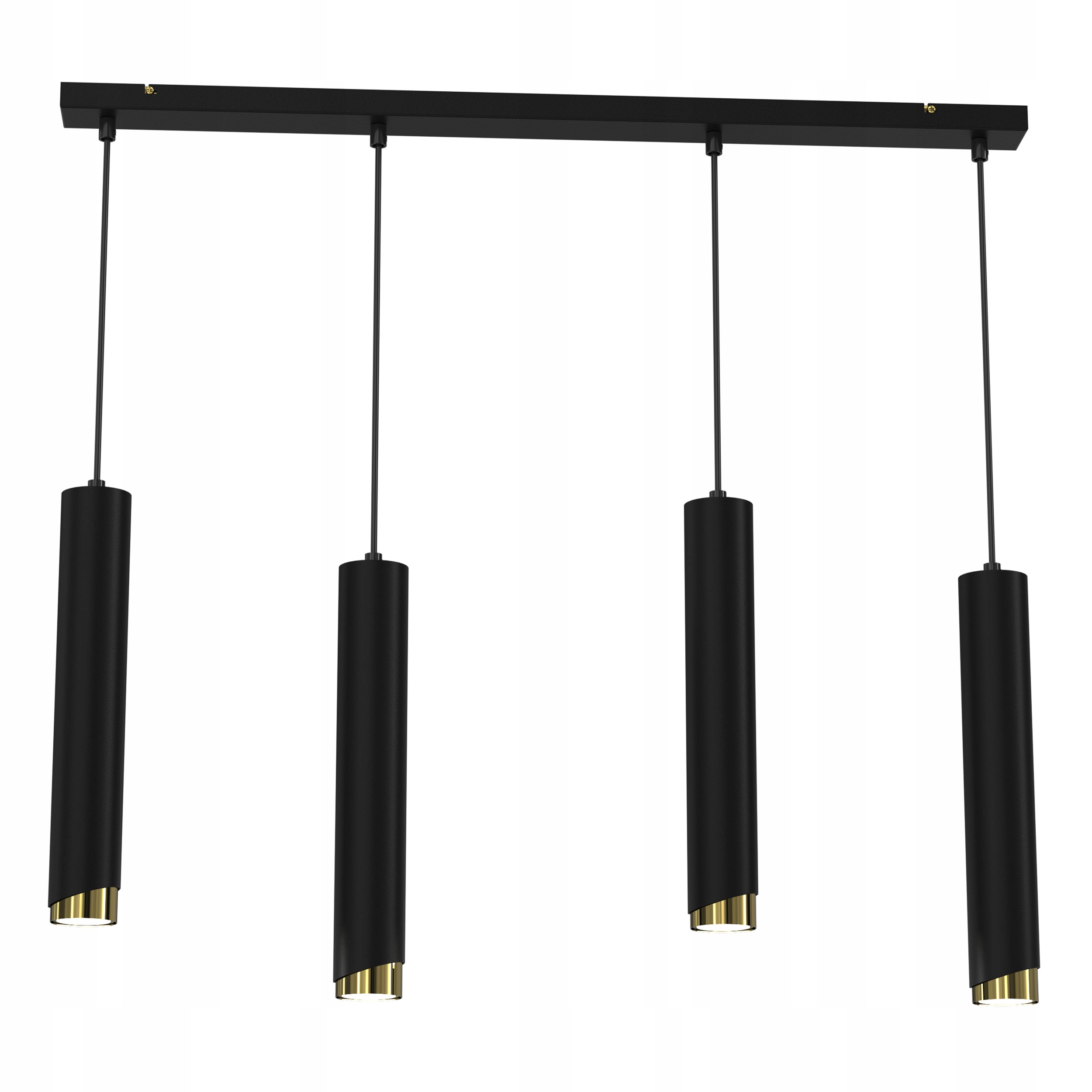 Závesná Stropná Lampa Tuby Metal GU10 Loft Spot Čierna Gold Sopel