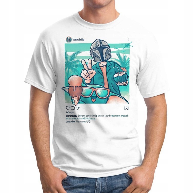 

Koszulka T-Shirt Mando Yoda Vacation Photo M