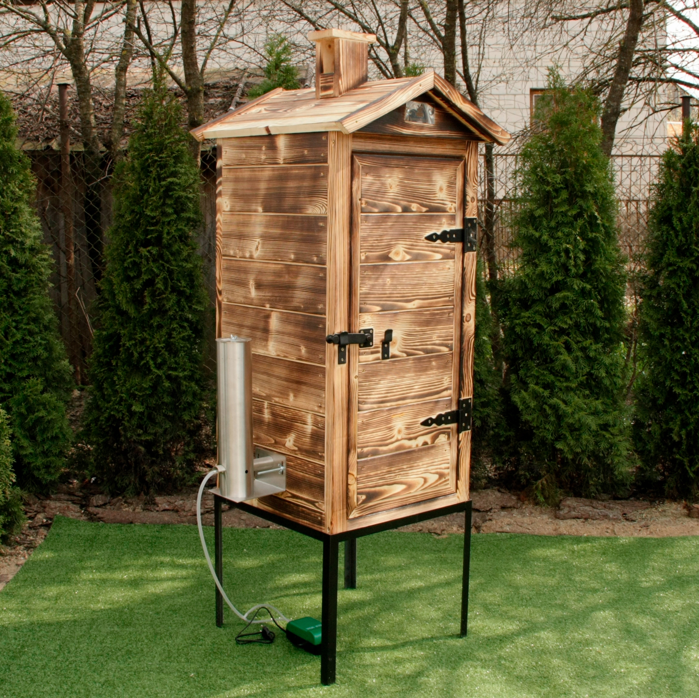 WĘDZARNIA DREWNIANA ELEKTRYCZNA DOMOWA PREMIUM 180 GOTOWY ZESTAW Materiał drewno