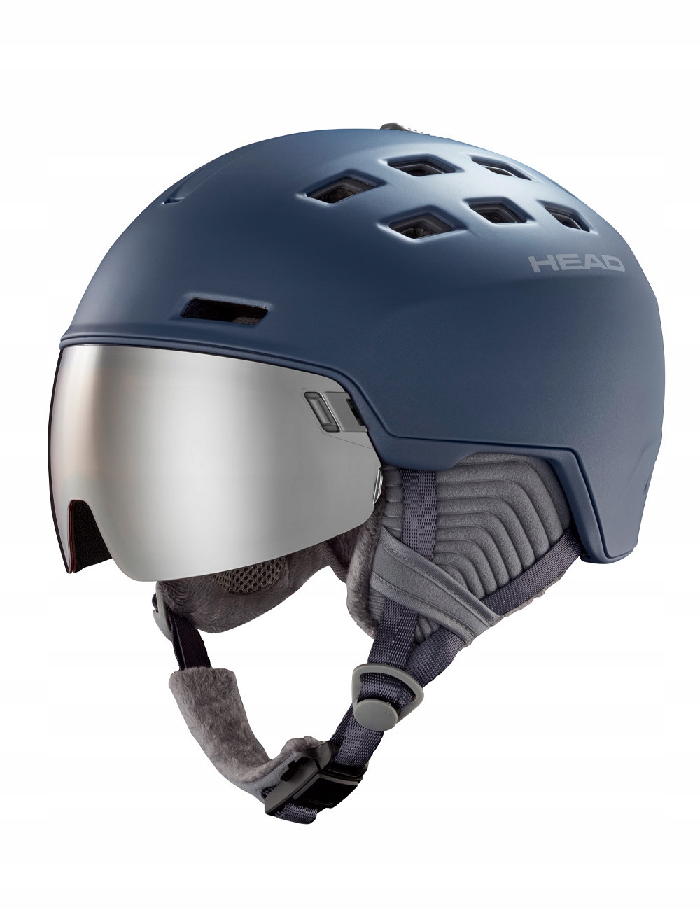 Kask snowboardowy damski z wbudowaną szybą Head Rachel sparkblue Xs/s