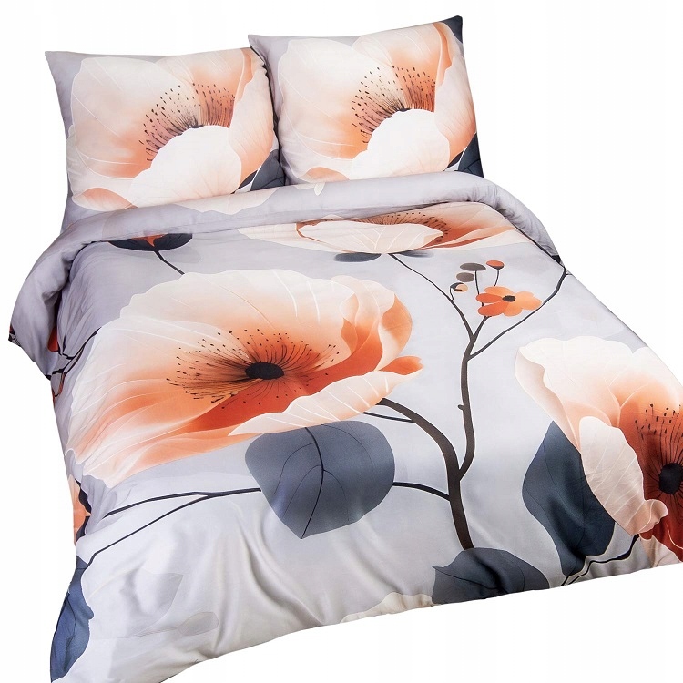 Posteľná Bielizeň 200x220 saténová 12409 marhuľové kvety