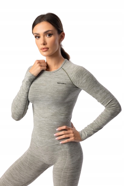 Spaio Rashguard Melange długi rękaw khaki Xs