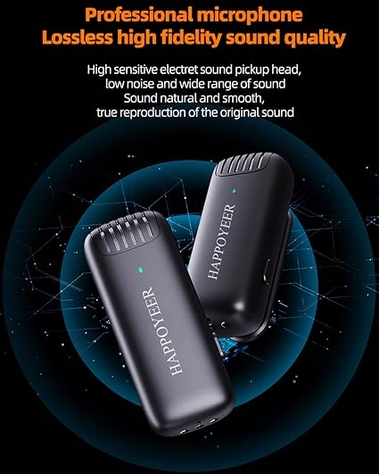 Bezprzewodowy podwójny mikrofon HAPPOYEER Marka inna