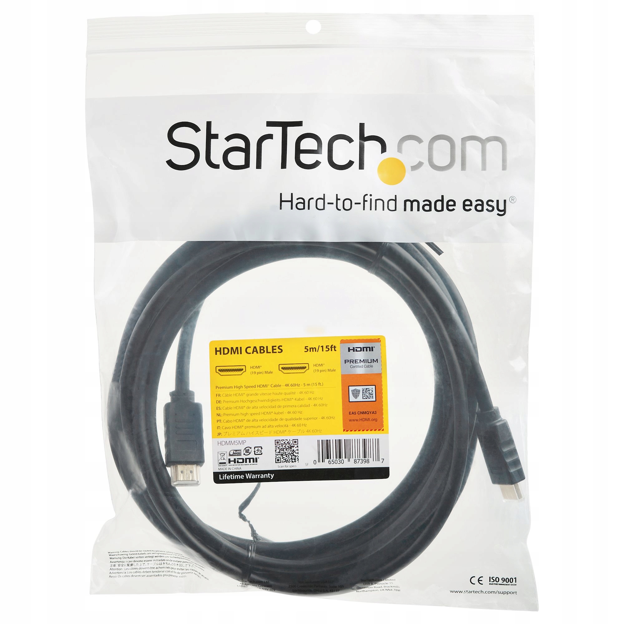 StarTech.com HDMM5MP kabel HDMI 5 m HDMI Typu A (S Marka Inna