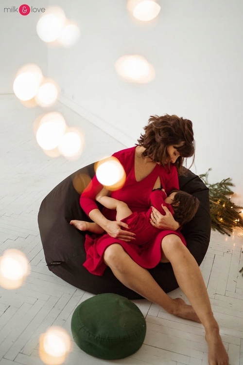 Šaty Just Milk Milk&Love karmínově červená 7/8