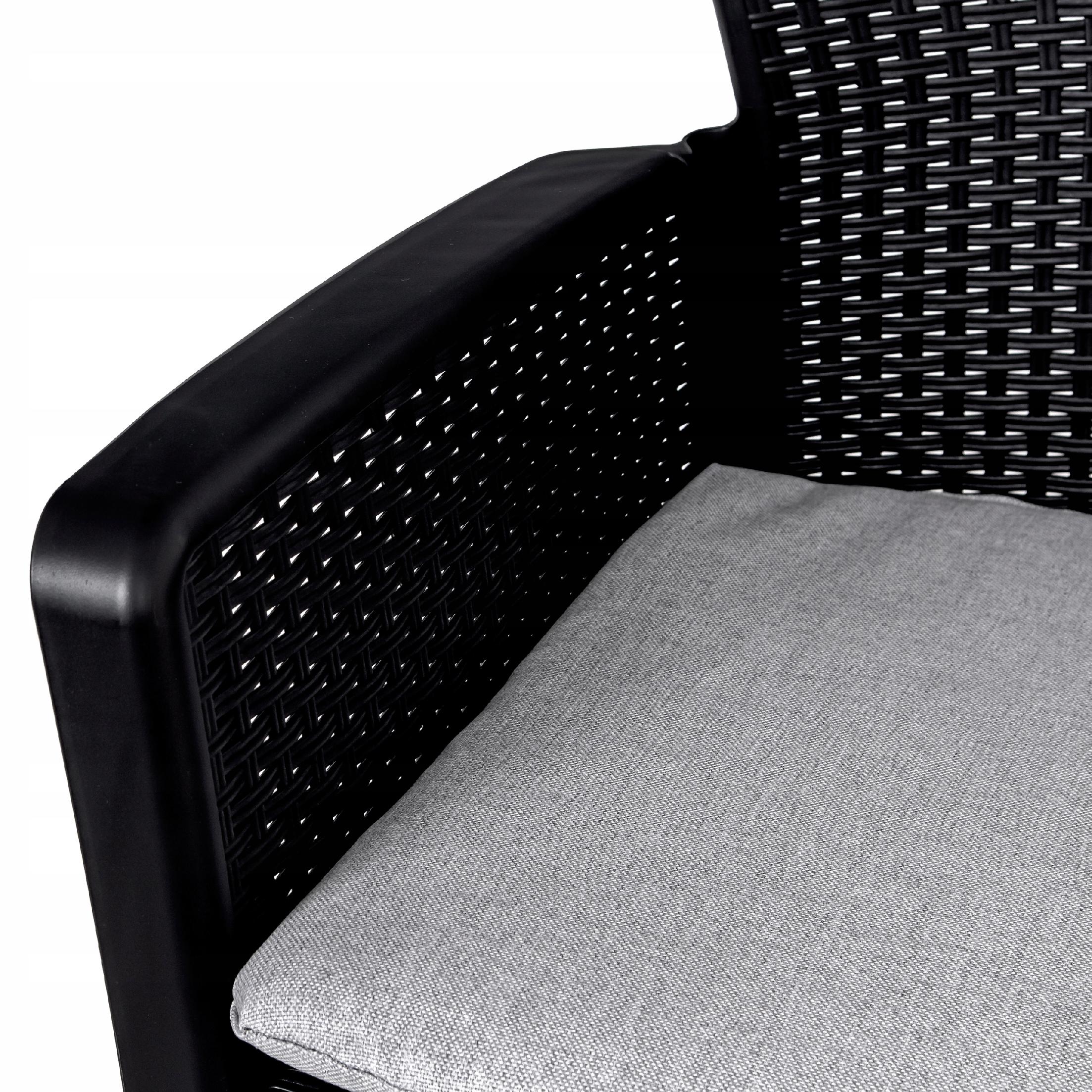 Zestaw MEBLI OGRODOWYCH ROSA meble na taras balkon KOMPLET 2 os fotele stół Waga produktu z opakowaniem jednostkowym 14.5 kg