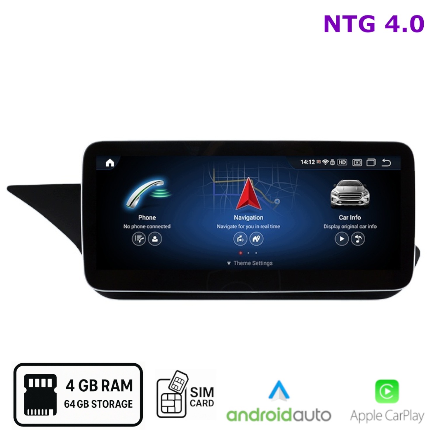 Radio Android do Mercedes W212 E200 E300 NTG 4.0 Qualcomm 665 4+64 GB