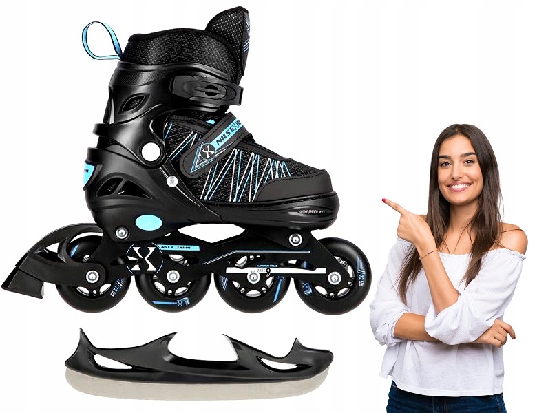 Brusle 2v1 2V1 39-42 Vyměnitelné Hokejové hole Ocel Alu Abec 9 Mesh Pu