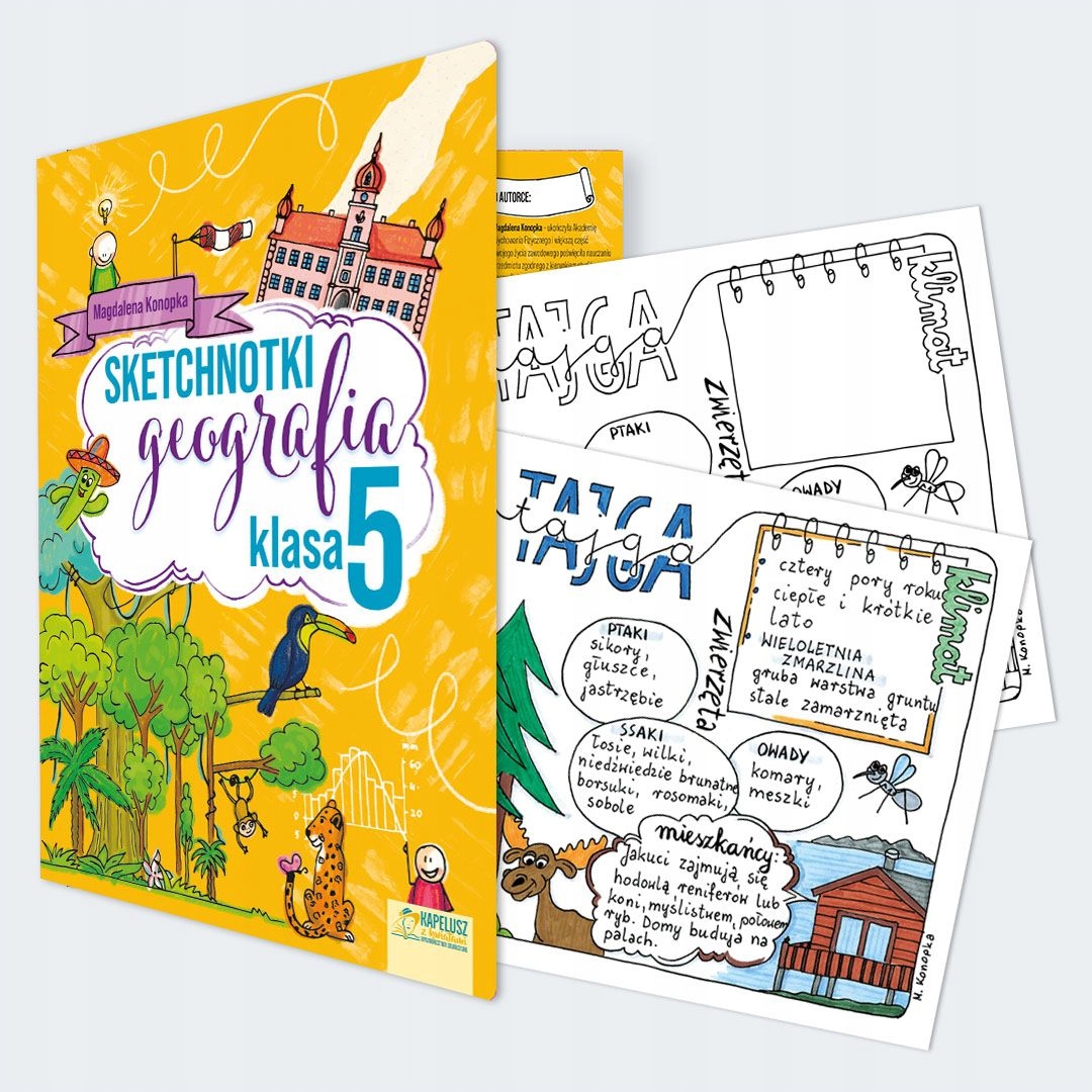 Sketchnotki. Geografia, klasa 5. Graficzne karty pracy