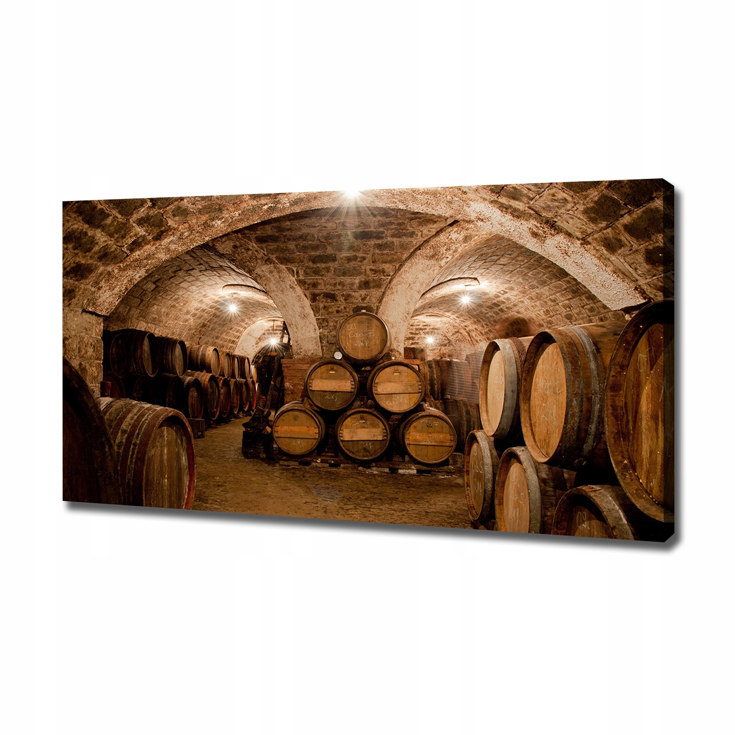 

Foto obraz na płótnie Beczki w winnicy 120x60 cm