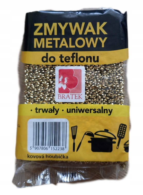 

Zmywak Metalowy Do Teflonu Bratek A'1 Szary Gąbka