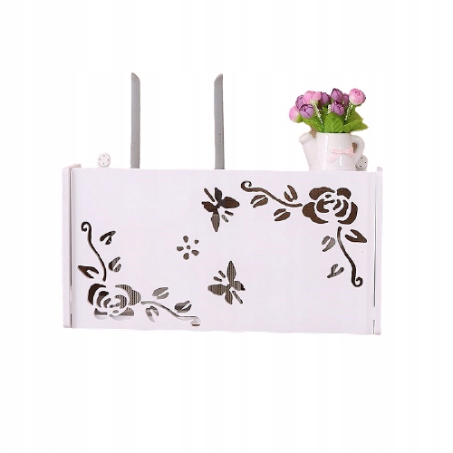 Dekoracja Półka Wisząca na Router WiFi Kwiatek