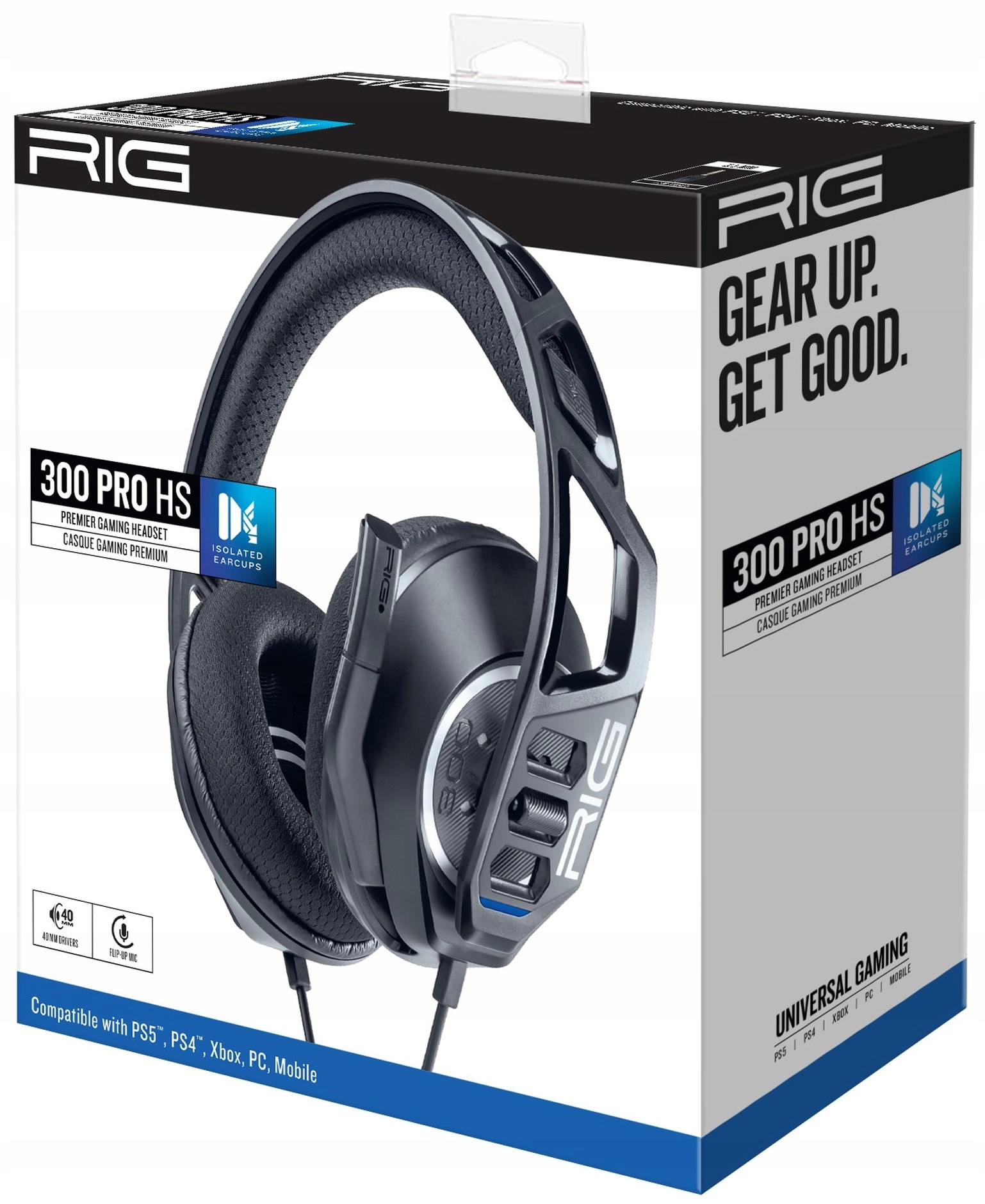 Drátová sluchátka Nacon Rig PS5 PS4 černá