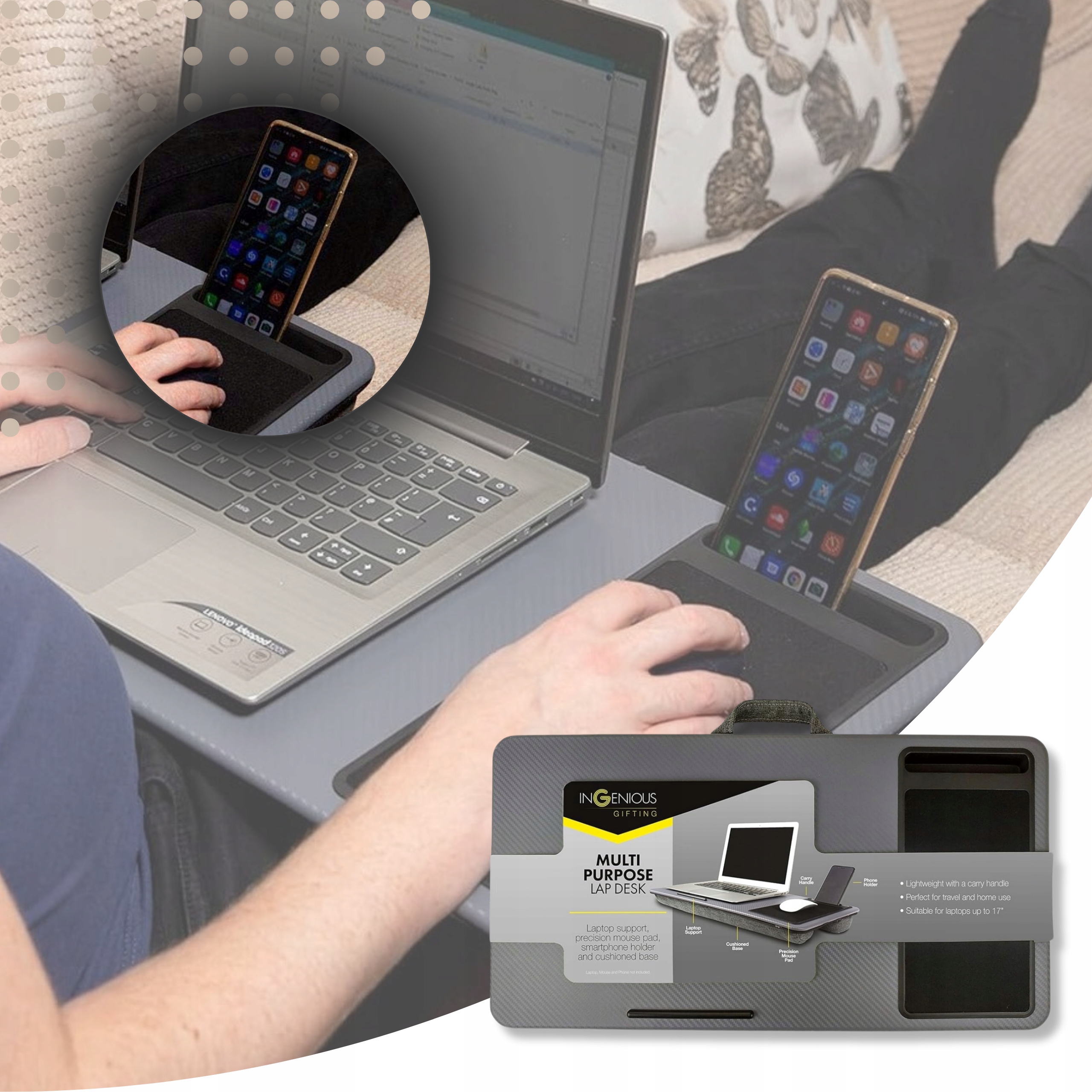 STOLIK POD LAPTOPA DO ŁÓŻKA BIURKO MOBILNE PODSTAWKA POD LAPTOPA PODKŁADKA Producent Inna