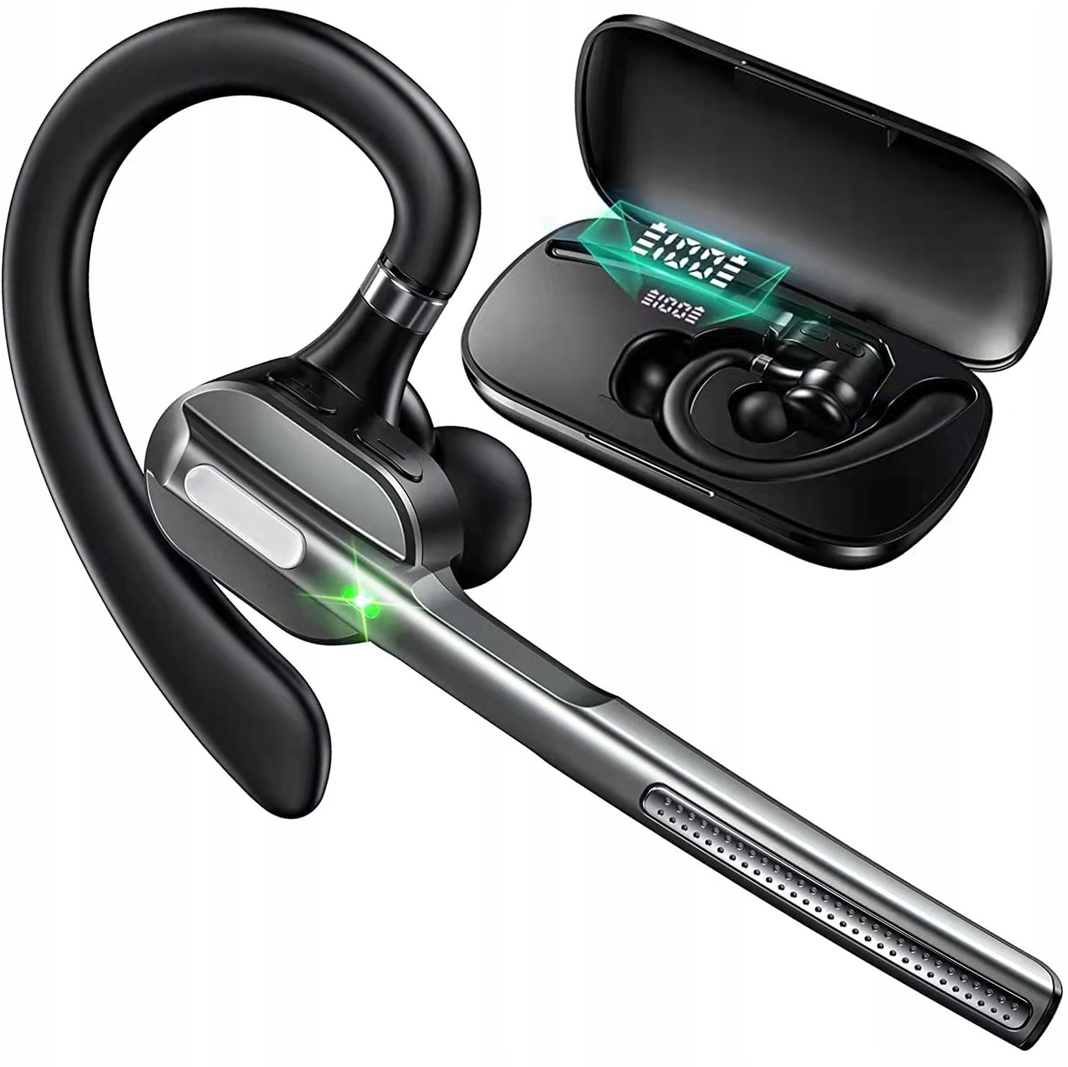 Bezprzewodowy zestaw słuchawkowy Bluetooth DOKANAŁOWE ETUI POWERBANK Model ROZMOWY BT DO TELEFONU SAMOCHODU AUTA KOMPLET