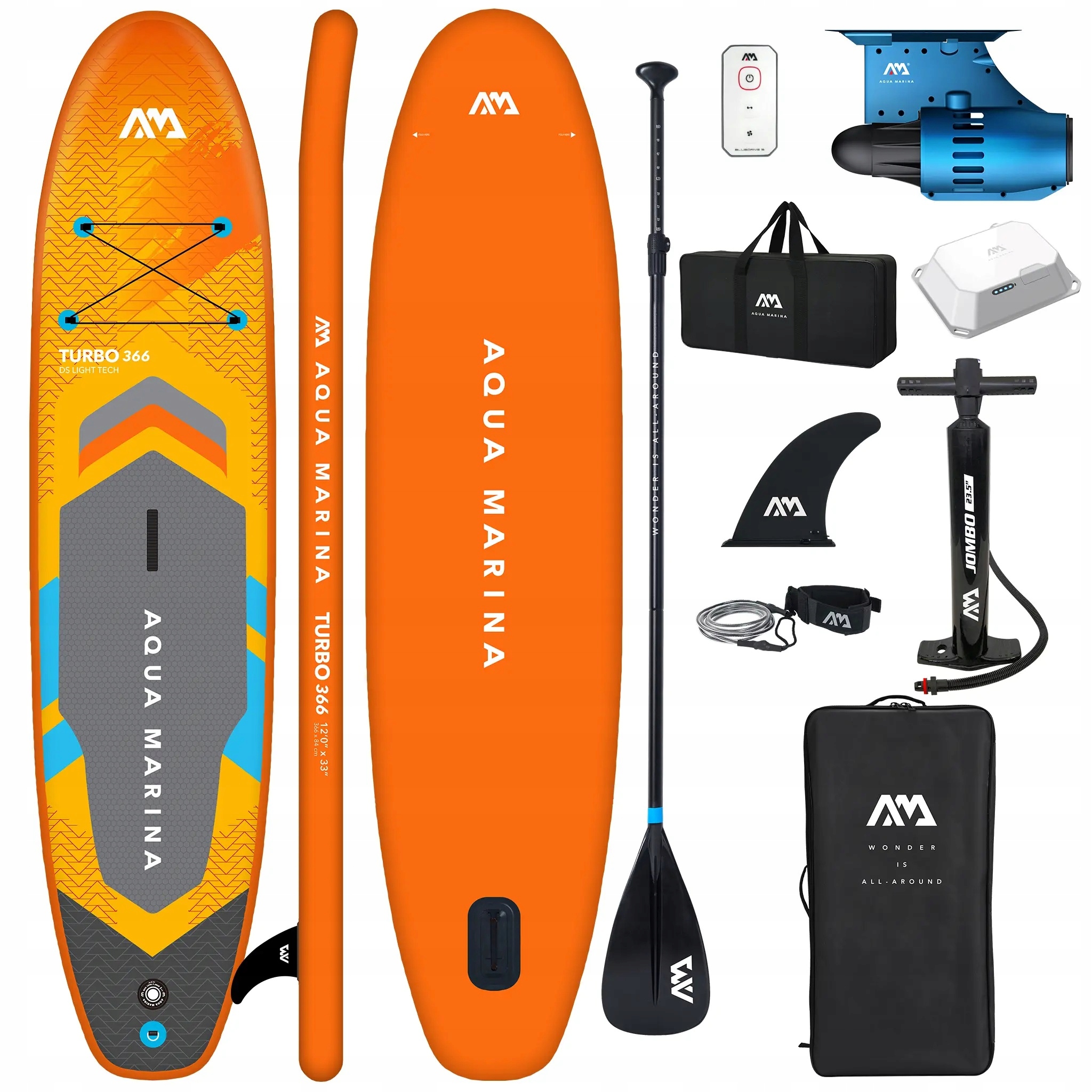 Deska Sup Aqua Marina Go Turbo 366 cm silnik BlueDrive S z akumulatorem