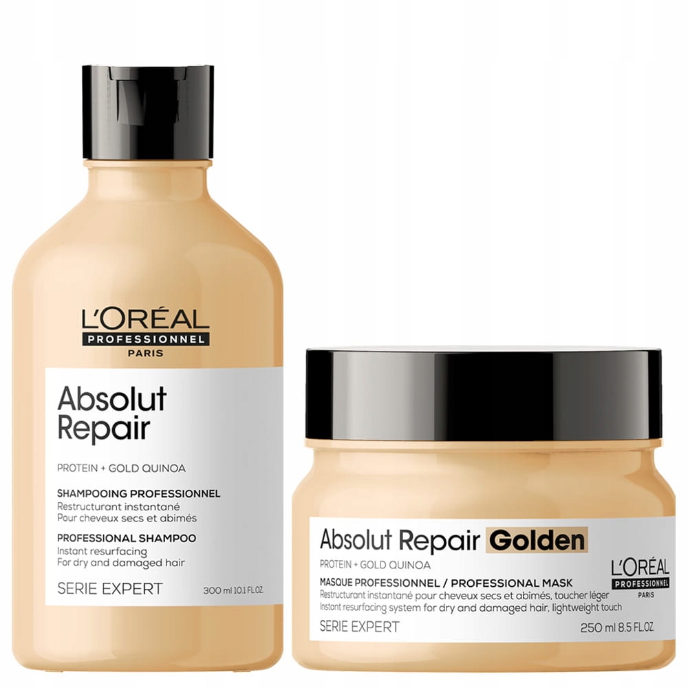 

Loreal Absolut Repair zestaw szampon gold maska