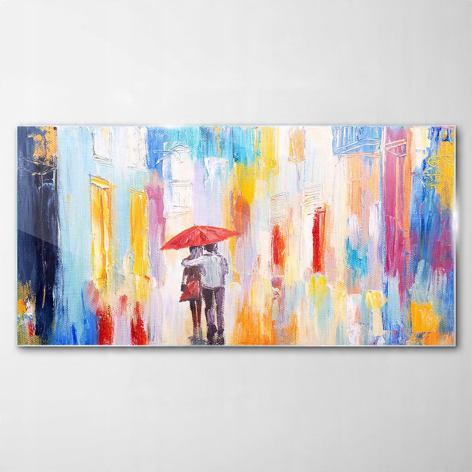 

Hartowany Obraz Szklany Para Deszcz Parasol 140x70
