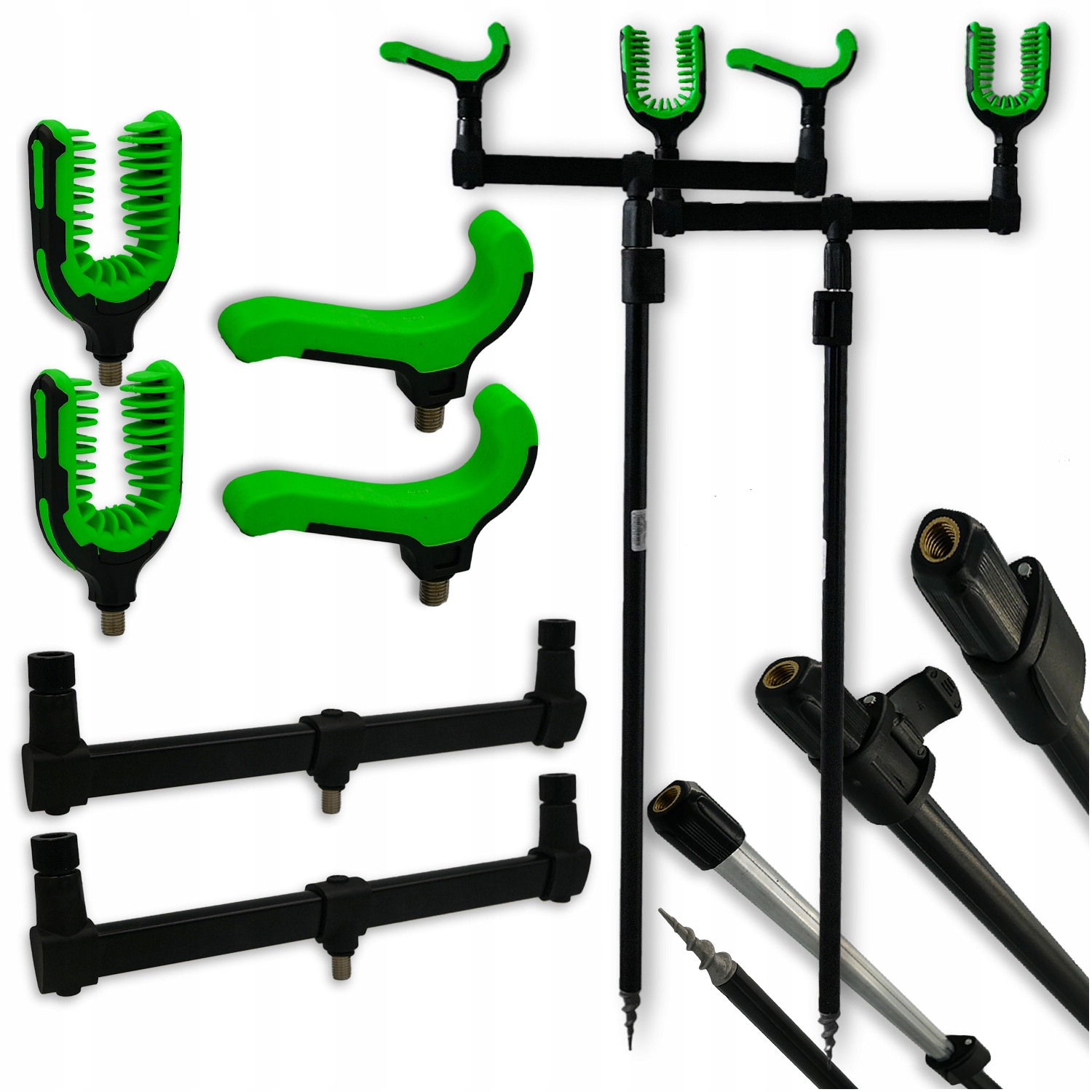 Rybářská Opěrka 2X Buzzbar 2X Feederové Stanoviště Pro 2 Pruty Dárek