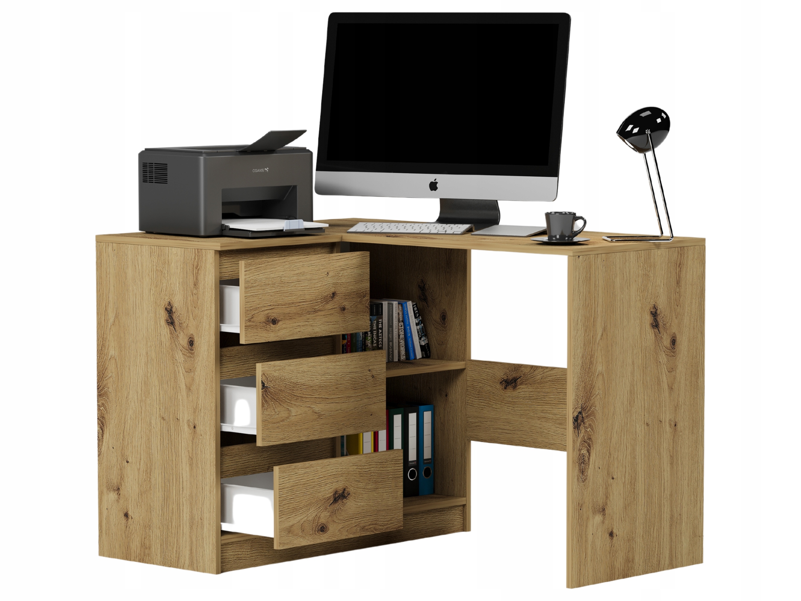 BIURKO NAROŻNE KOMPUTER artisan N4L lewe