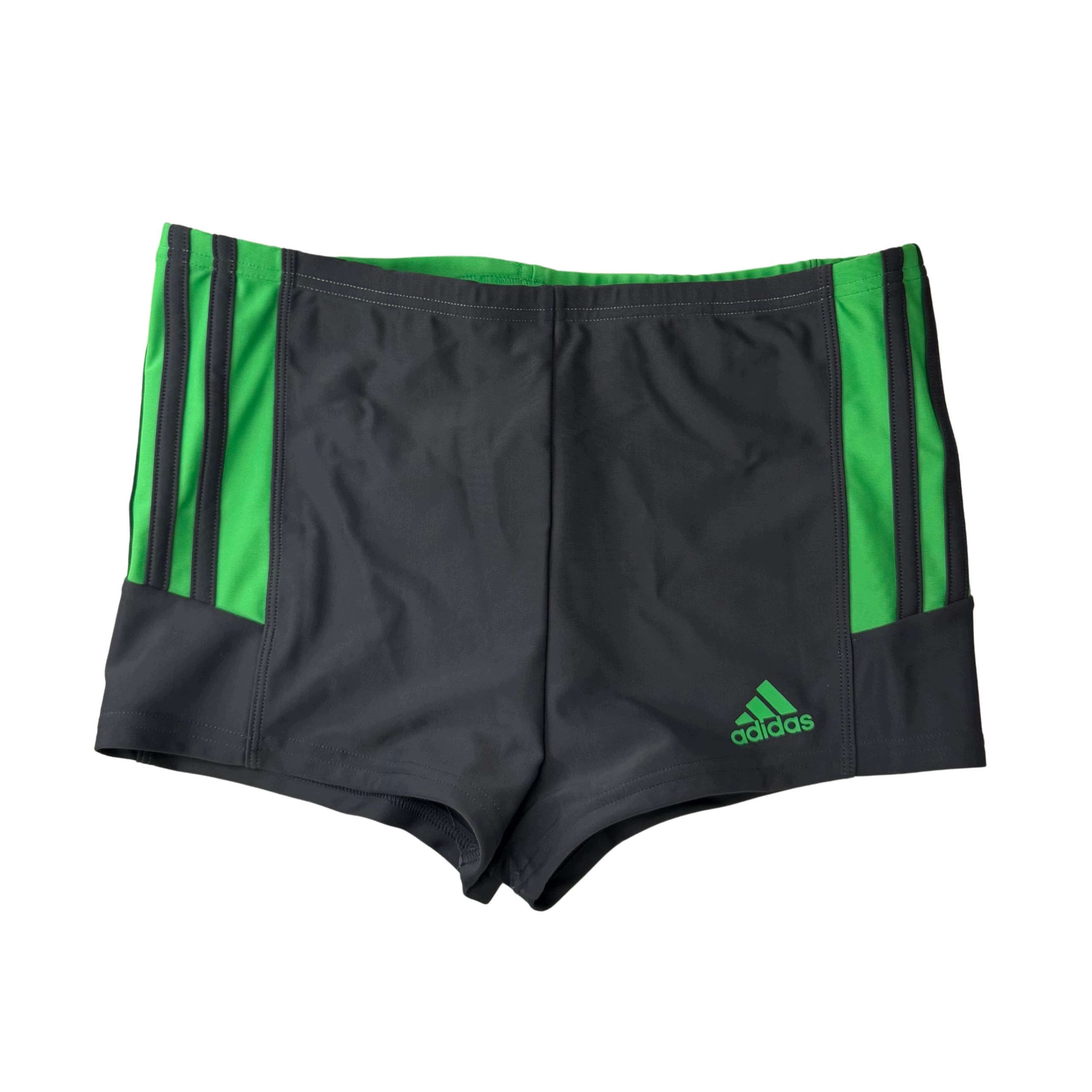 Młodzieżowe kąpielówki szaro-zielone Adidas 128