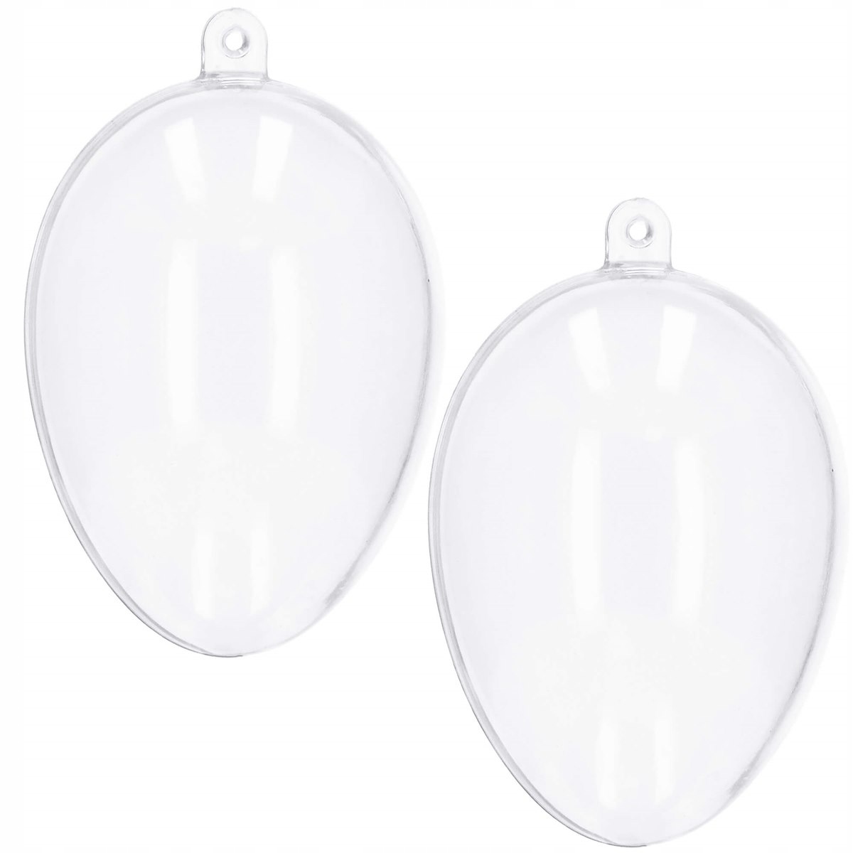 2x PRZEŹROCZYSTA BOMBKA AKRYLOWA JAJKO BOMBKI AKRYLOWE PLASTIKOWE 11 CM